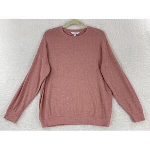 Athleta Mindful Shirt Women Pink Crew Neck Knit Pullover Long Sleeve Knit Casual